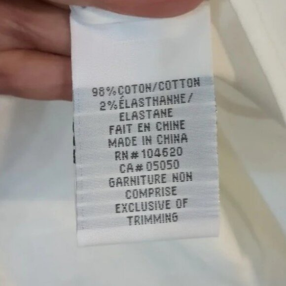 Josef Crisp cream cotton tuxedo style shirt size 14 - Picture 10 of 11